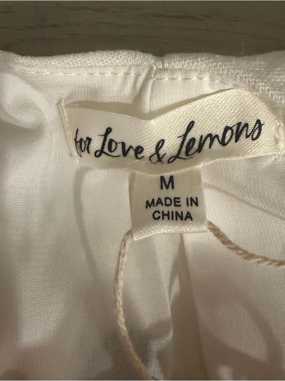 For Love & Lemons White Tag with Black polka dots - Picture 8 of 8